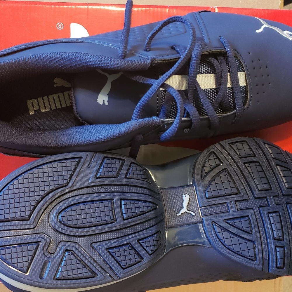 Blue puma mens running shoes